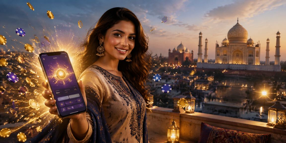 Crowd watching IPL cricket at a stadium with mobile betting